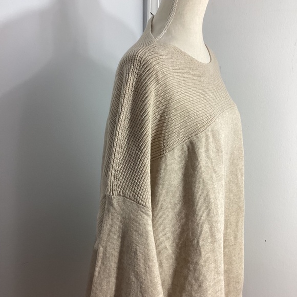 NWT J.JILL PLUS 3X KNIT SWEATER TUNIC LIGHT CAMEL HEATHER BOATNECK - Picture 8 of 13